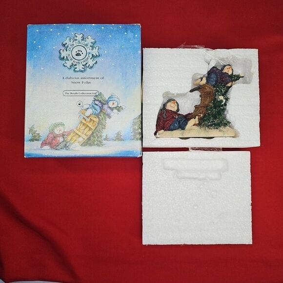 Snow Folks Snowmen No Brakes Figurine Boyds Bears VTG #36520 - Picture 2 of 15